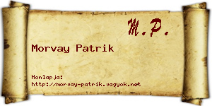 Morvay Patrik névjegykártya
